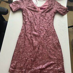 Pink Sequin Women’s dress BooHoo Size 10